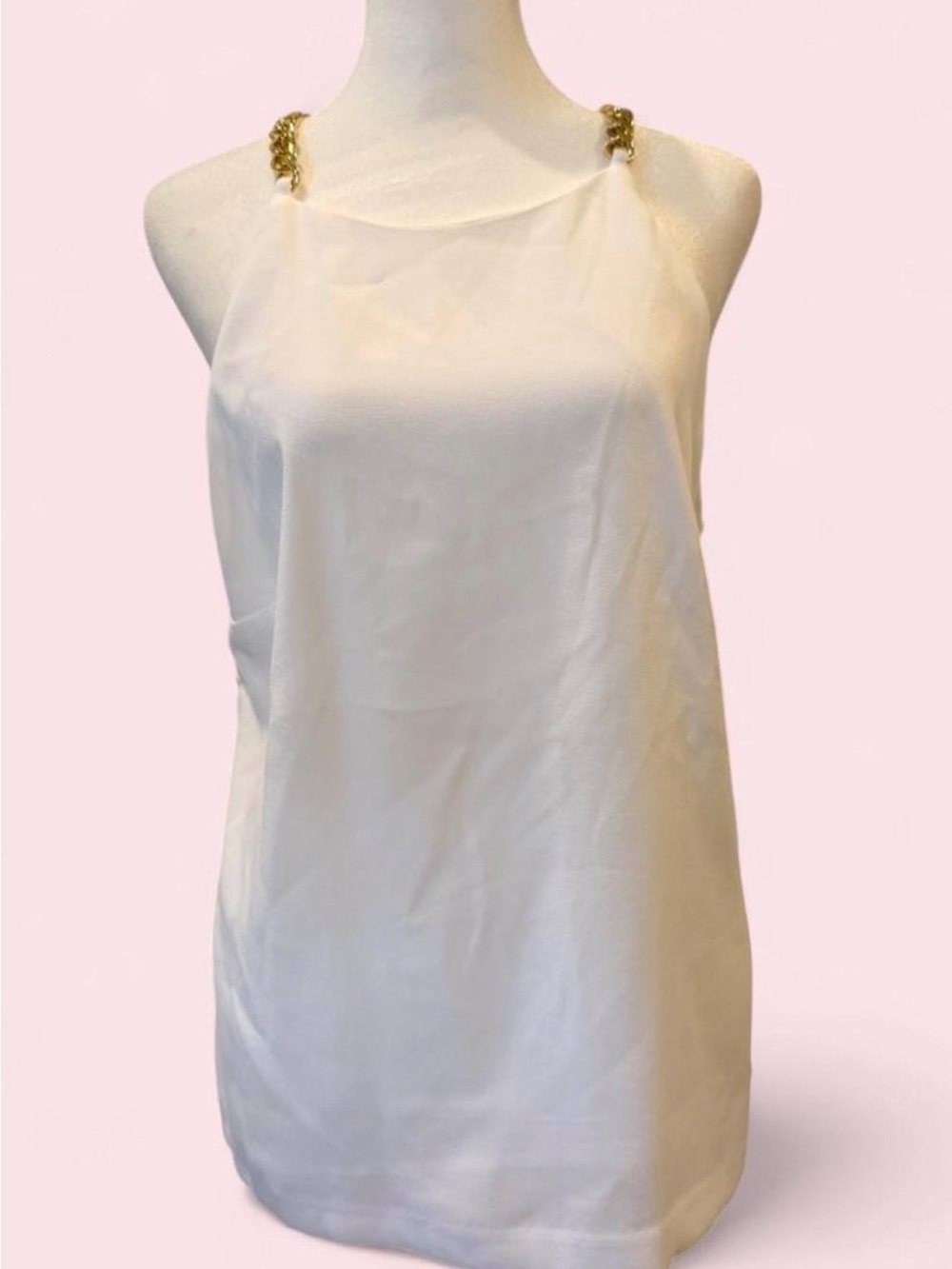 Lily Pulitzer White Chain-Strap Halter Top NWT